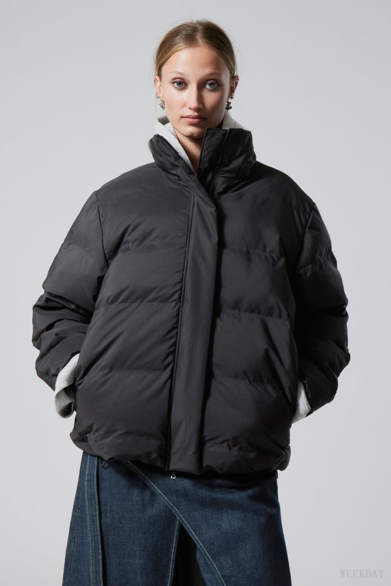 Weekday Xena Puffer Jacket ジャケット レディース 黒 Japan | H0Y-7242