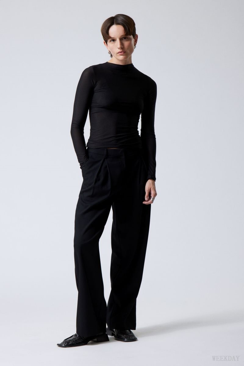 Weekday Zia Suit Trousers ズボン レディース 黒 Japan | F6P-1932