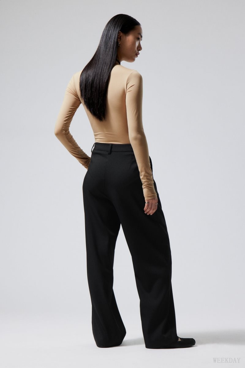 Weekday Zia Suit Trousers ズボン レディース 黒 Japan | F6P-1932