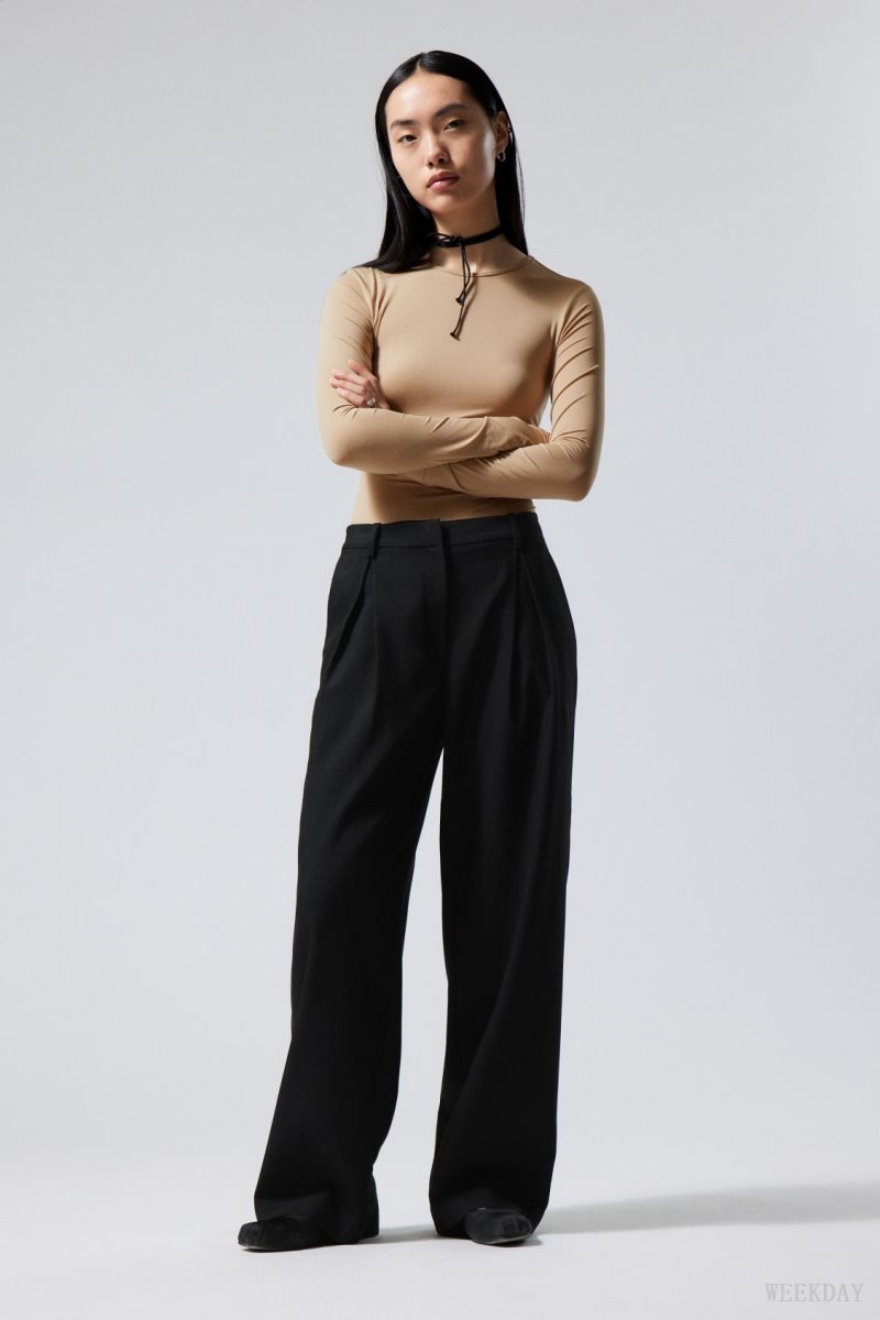 Weekday Zia Suit Trousers ズボン レディース 黒 Japan | F6P-1932